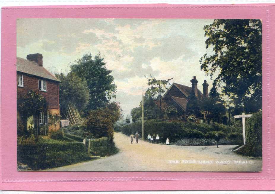 The Four Went Ways Weald Kent Vintage A4 Photo Print
