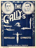 The Gallys 1920S French Circus Acrobat Vintage Advert A4 Photo Print