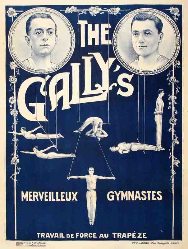The Gallys 1920S French Circus Acrobat Vintage Advert A4 Photo Print