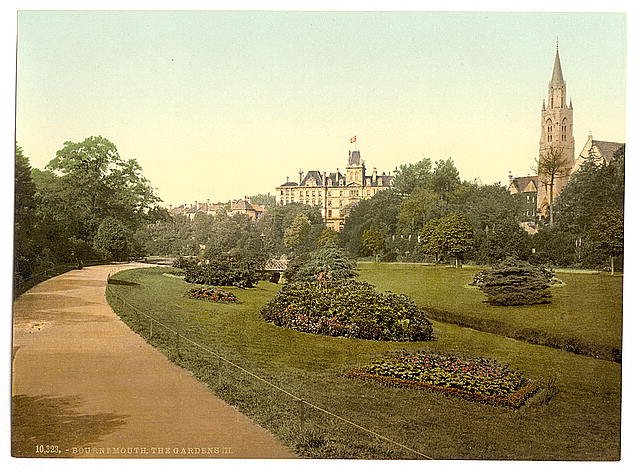 The Gardens III Bournemouth Vintage A4 Photo Print