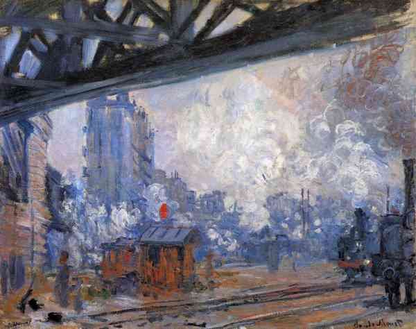 The Gare Saint Lazare by Monet A4 Photo Print