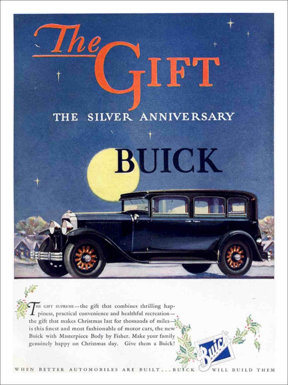 The Gift Buick 1930s Vintage Retro Advert Poster A4 Photo Print
