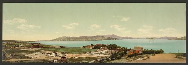 The Golden Gate and Mt Tamalpais Vintage A4 Photo Print