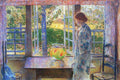 The Goldfish Window Hassam Impressionism American A4 Photo Print
