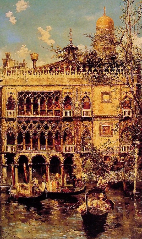 The Gondola Ride Art A4 Photo Print
