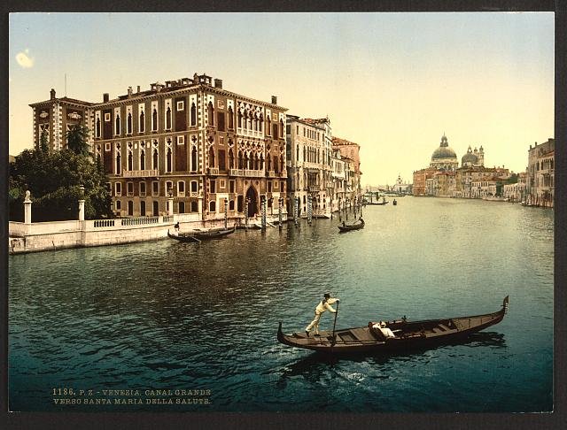 The Grand Canal view I Venice Vintage A4 Photo Print