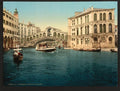 The Grand Canal with the Rialto Bridge Venice Vintage A4 Photo Print
