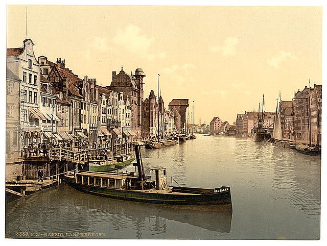 The Great Bridge Danzig West Prussia Vintage A4 Photo Print