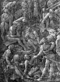 The Great Calvary Detail 1 by Durer A4 Photo Print