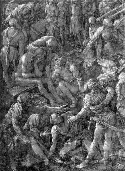 The Great Calvary Detail 1 by Durer A4 Photo Print
