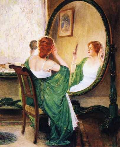 The Green Mirror 1911 A4 Photo Print
