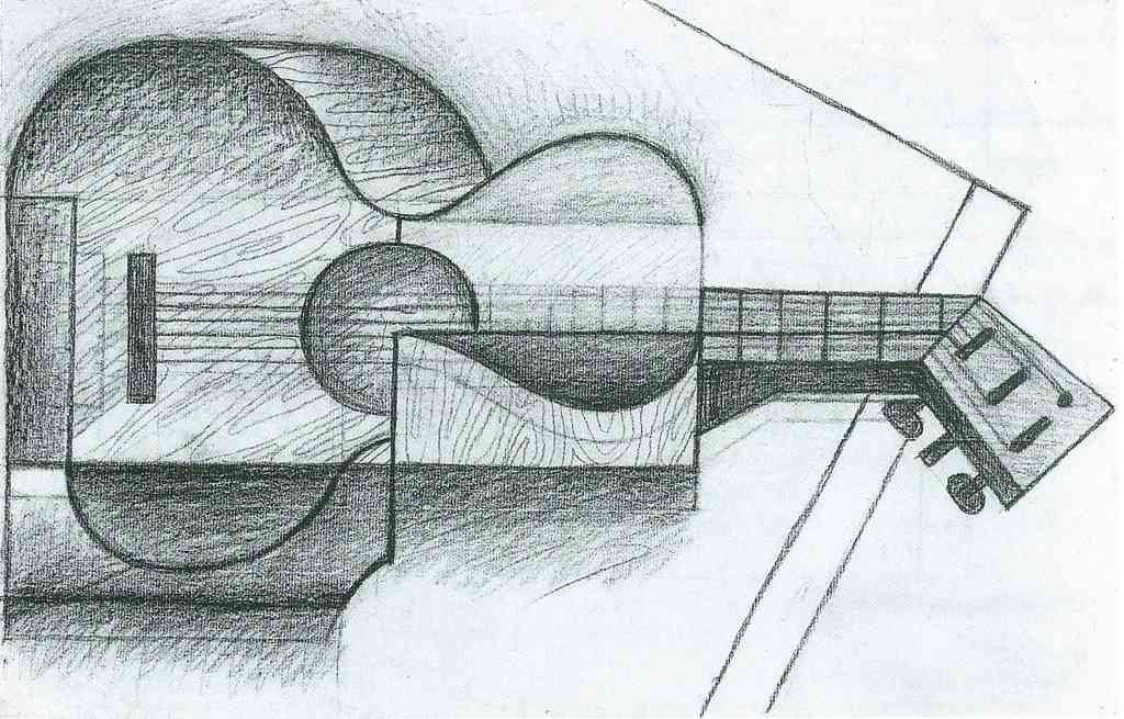 The Guitar Juan Gris Abstract Art A4 Photo Print
