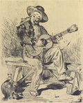 The Guitar Player Manet A4 Photo Print