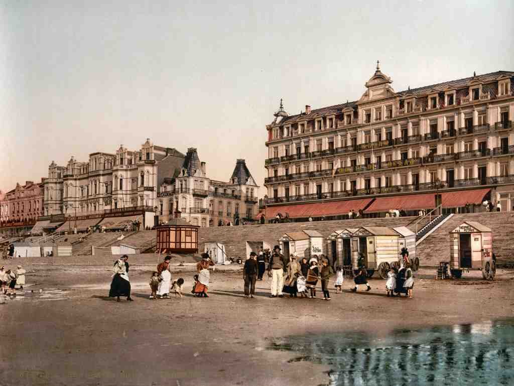 The Hotels Blankenberghe Belgium Vintage A4 Photo Print