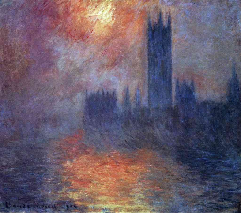 The Houses Of Parliament Sunset Monet A4 Photo Print
