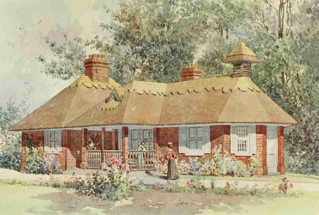 The International Studio 1909 Dairy Cottage on Canwell Hall Estate Staffs A4 Photo Print