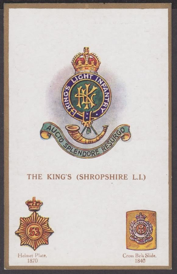 The King s Shropshire L I Regiment Badge Art Vintage A4 Photo Print
