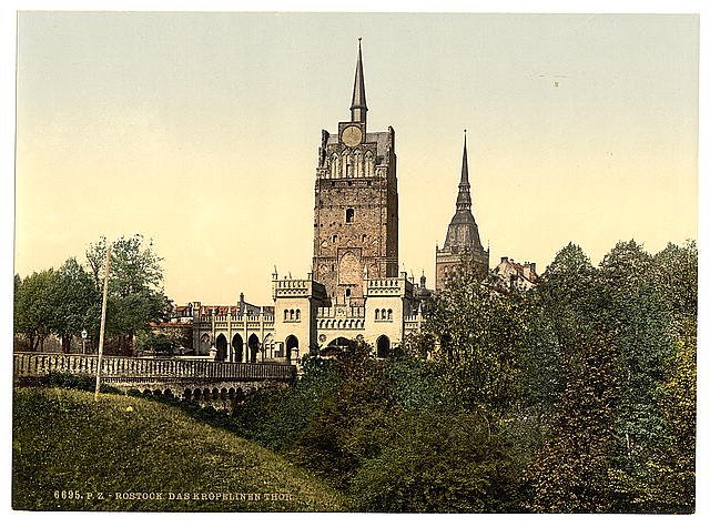 The Kroepeliner Gate Rostock Mecklenburg Schwerin Vintage A4 Photo Print