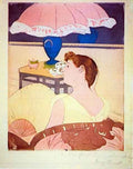 The Lamp by Cassatt A4 Photo Print