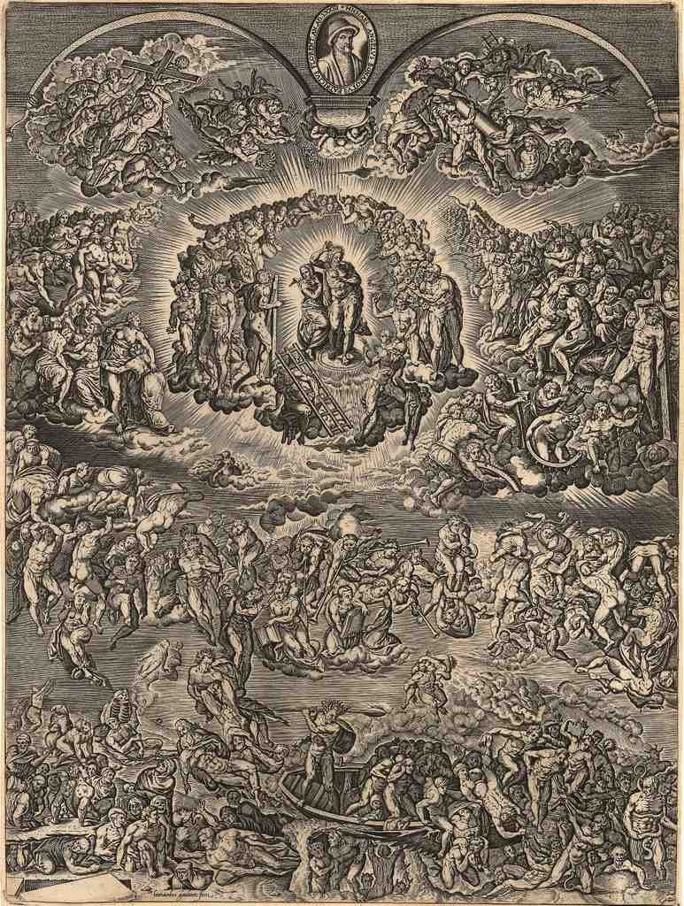 The Last Judgement 16thc Vintage A4 Photo Print