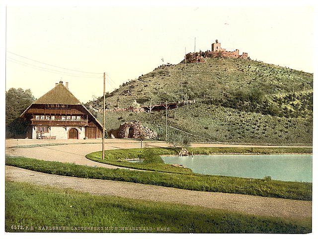 The Lauterberg Karlsruhe Baden Vintage A4 Photo Print