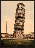 The Leaning Tower Pisa Vintage A4 Photo Print