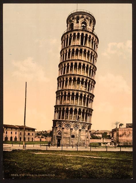 The Leaning Tower Pisa Vintage A4 Photo Print