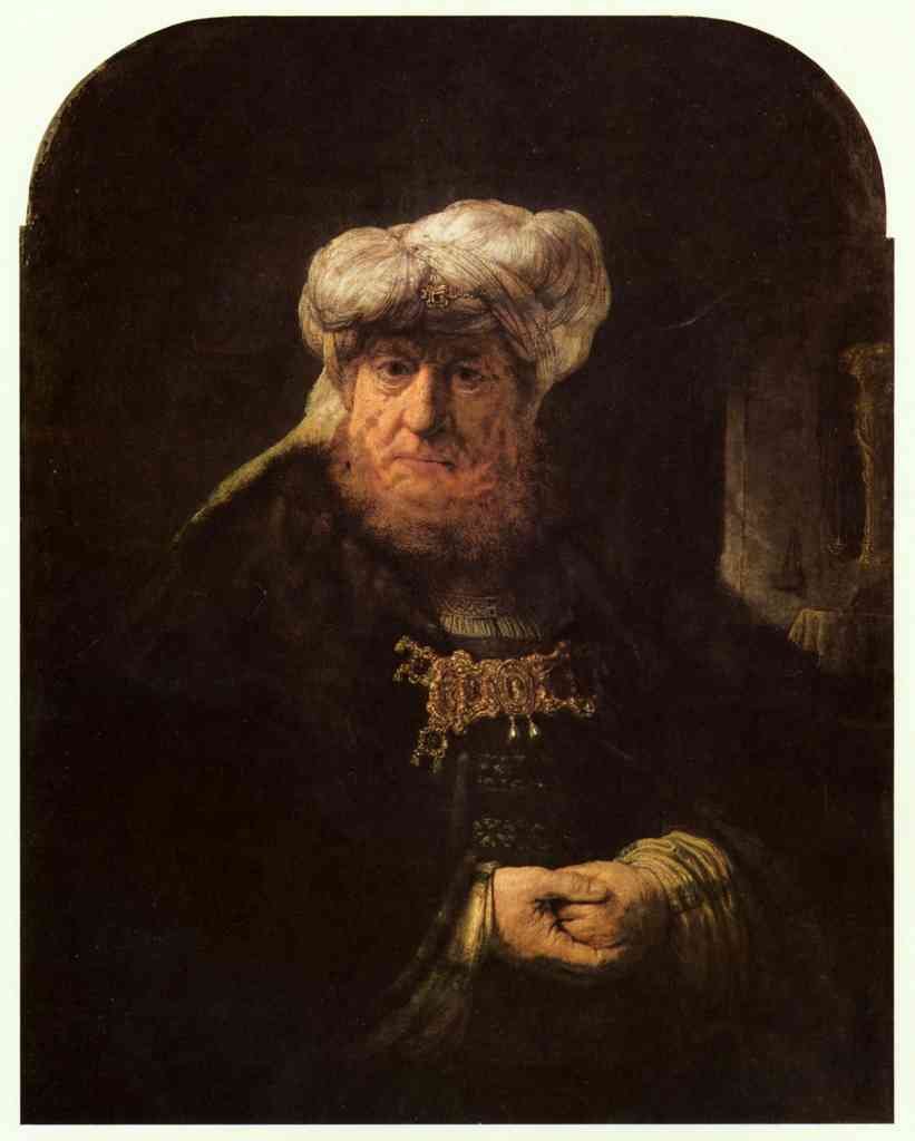 The Leper King Uzziah Rembrandt A4 Photo Print