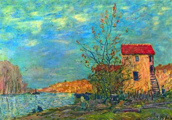 The Loing in Moret by Sisley A4 Photo Print