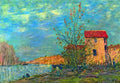 The Loing in Moret by Sisley A4 Photo Print