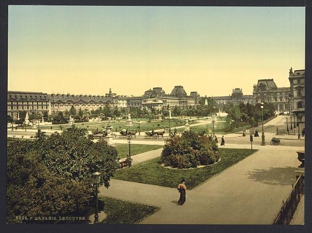 The Louvre Paris Vintage A4 Photo Print