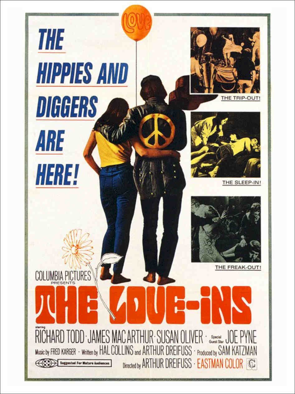 The Love Ins Hippies Drugs Movie Poster 1960s Vintage Retro Advert Poster A4 Ph