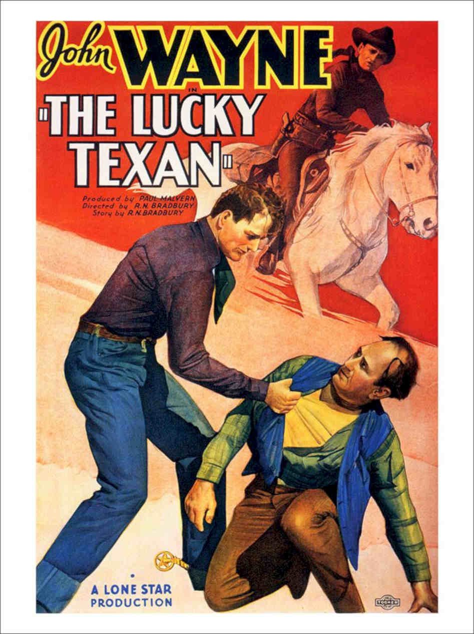 The Lucky Texan John Wayne Western Movie Poster 1934 Vintage Retro Advert Poste