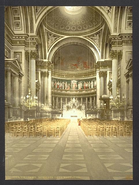 The Madeleine interior Paris Vintage A4 Photo Print