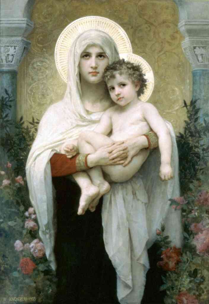 The Madonna Of The Roses Bouguereau A4 Photo Print
