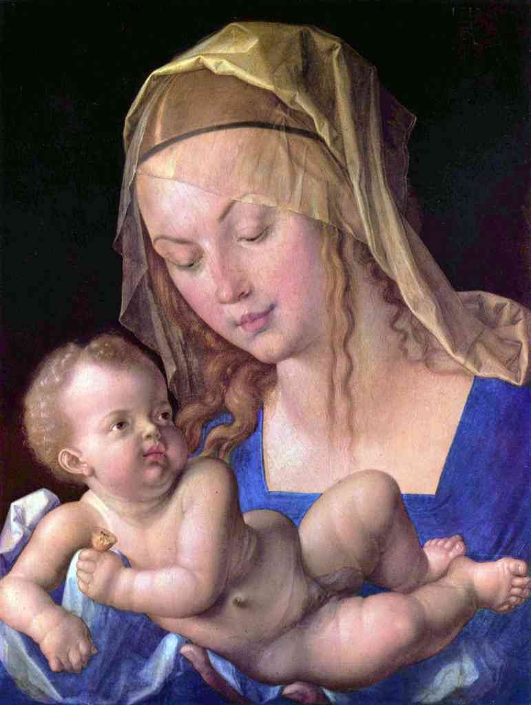 The Madonna With The Pear Slices Durer A4 Photo Print