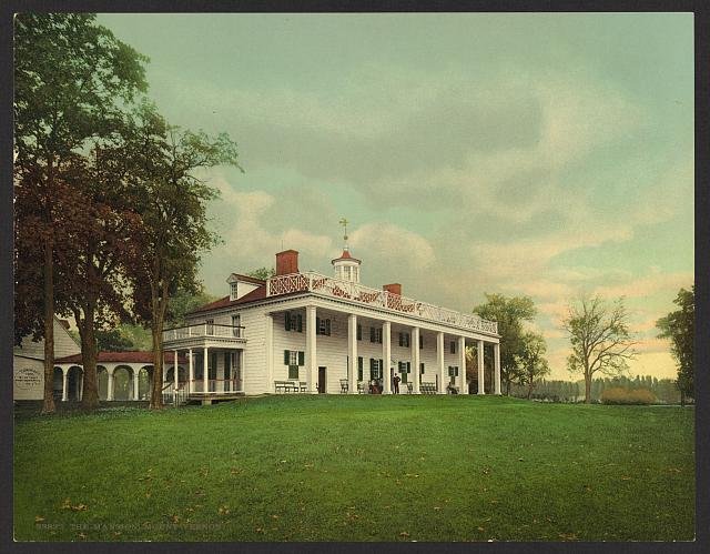 The Mansion Mount Vernon Vintage A4 Photo Print