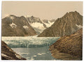 The Marjelensee Valais Alps of Vintage A4 Photo Print