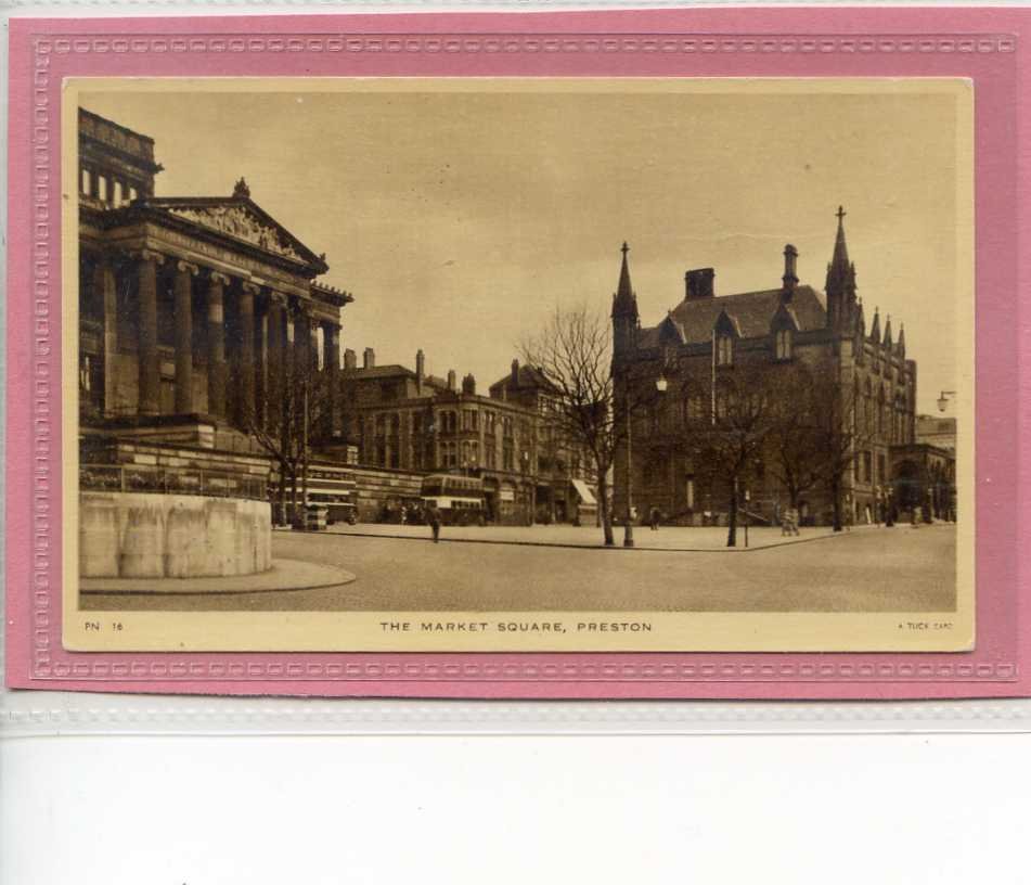 The Market Square Preston Lancashire Vintage A4 Photo Print