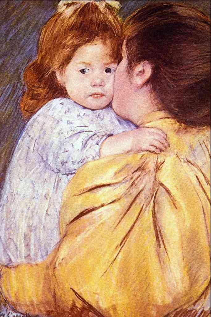 The Maternal Kiss Cassatt Impressionism A4 Photo Print
