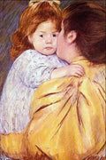 The Maternal Kiss by Cassatt Impressionism A4 Photo Print