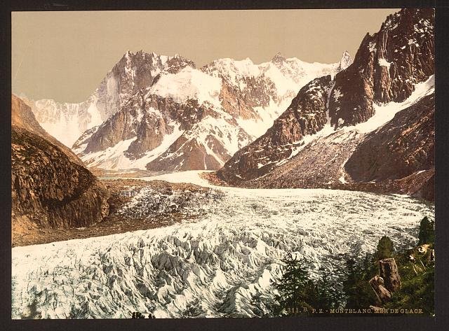 The Mer de Glace I Chamonix Valley Vintage A4 Photo Print