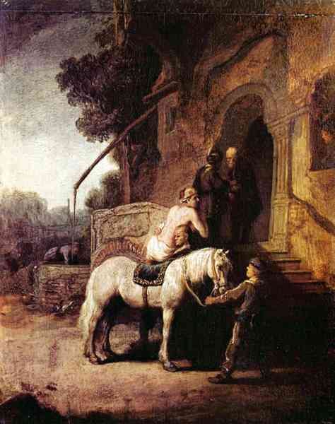 The Merciful Samaritan by Rembrandt A4 Photo Print