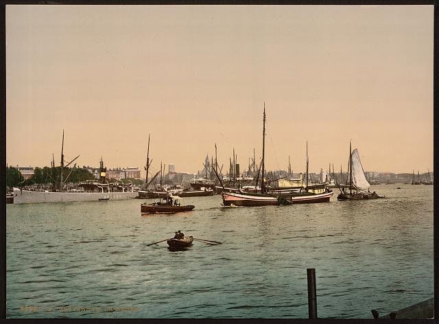 The Meuse River II Rotterdam Vintage A4 Photo Print