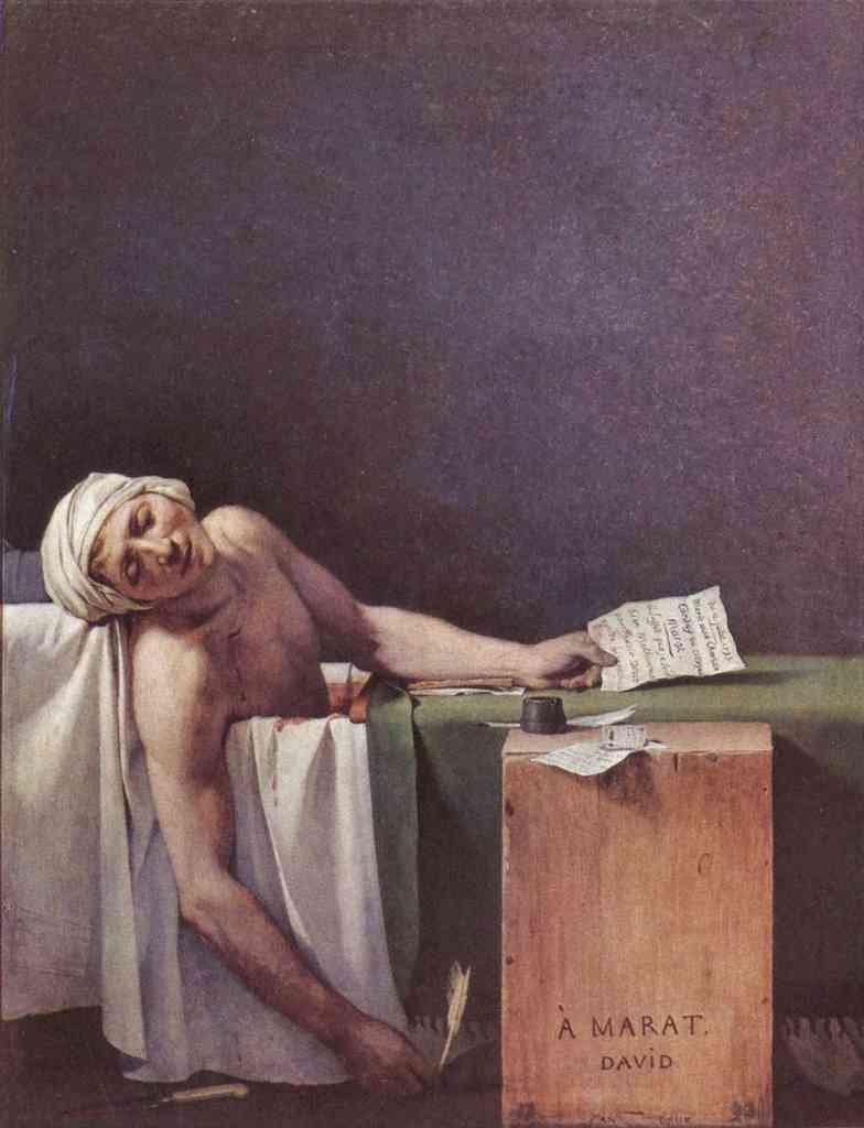 The Murdered Marat Jacques Louis David A4 Photo Print