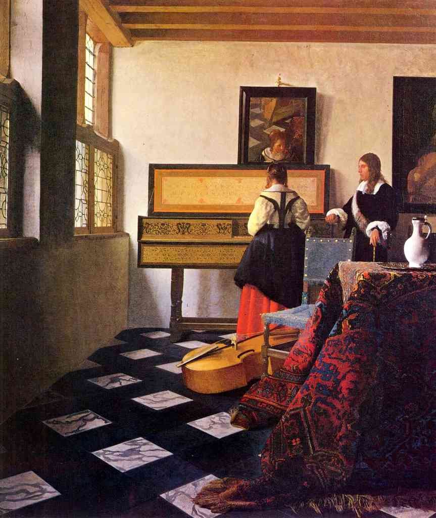 The Music Lesson Vermeer A4 Photo Print