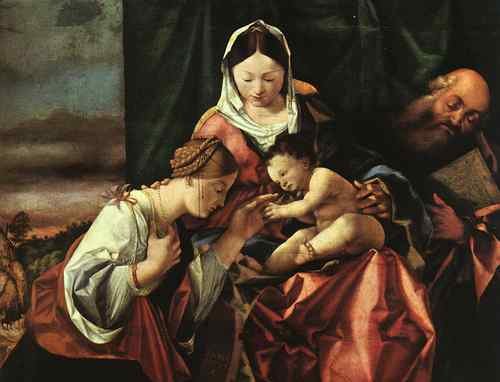 The Mystic Marriage of St Catherine WGA  A4 Photo Print