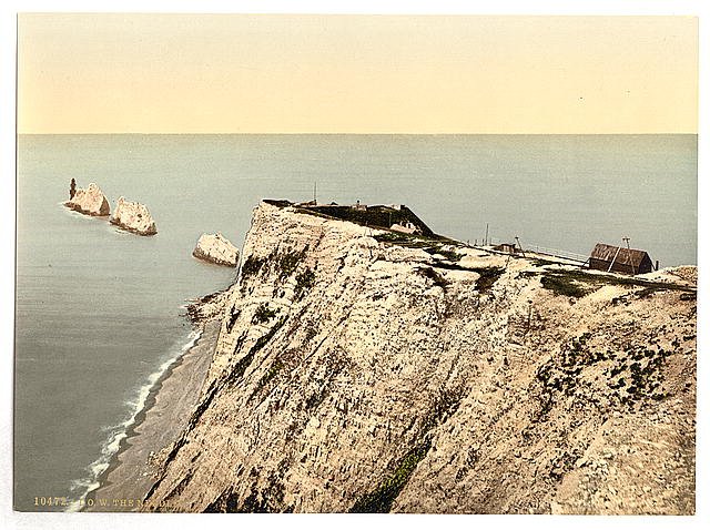 The Needles II Isle of Wight Vintage A4 Photo Print