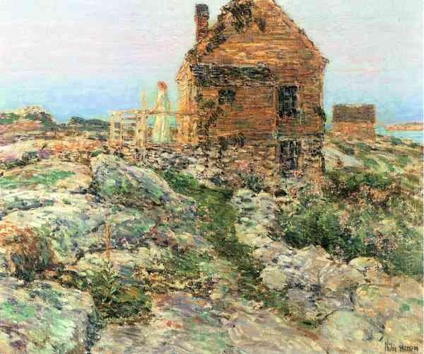The Norwegian hut by Hassam Impressionism American A4 Photo Print