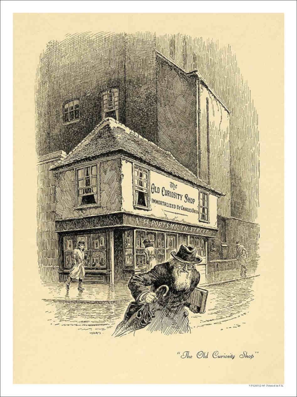 The Old Curiosity Shop London 1924 Vintage Retro Advert Poster A4 Photo Print